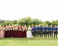 Burgundy and Navy Blue Wedding Party
