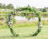 Circle Arbor with flowers.