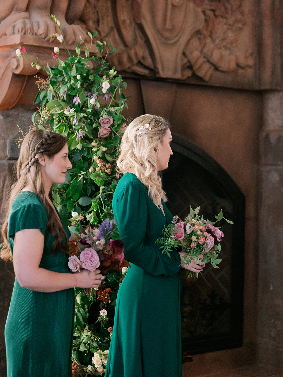 Bridesmaids in Emerald Green