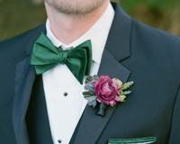 bow tie and boutonniere