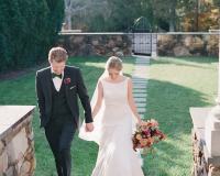 Bride ad Groom in the rose garden