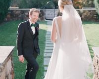 Bride and Groom in the Rose Garden