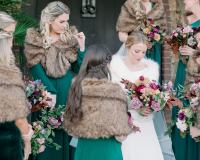 Bridesmaids fur wraps